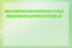 网站关键词优化软件如何协助SEO优化_网站关键词优化软件如何协作团队优化