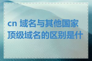 cn 域名与其他国家顶级域名的区别是什么