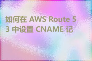 如何在 AWS Route 53 中设置 CNAME 记录