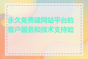 永久免费建网站平台的客户服务和技术支持如何