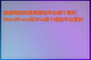 自建网站和使用建站平台哪个更好_WordPress和Wix哪个建站平台更好用