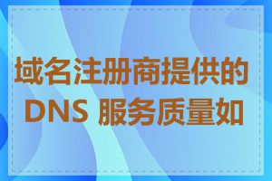 域名注册商提供的 DNS 服务质量如何