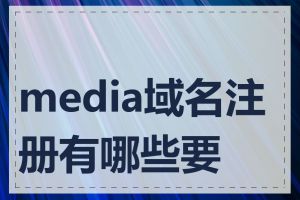 media域名注册有哪些要求