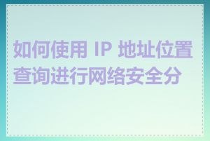 如何使用 IP 地址位置查询进行网络安全分析