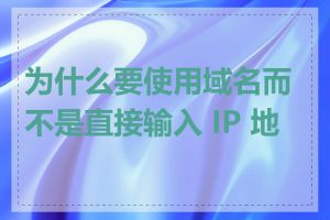 为什么要使用域名而不是直接输入 IP 地址