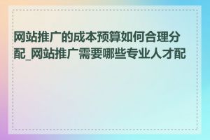 网站推广的成本预算如何合理分配_网站推广需要哪些专业人才配合