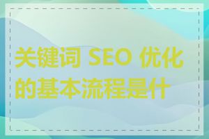 关键词 SEO 优化的基本流程是什么