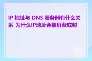 IP 地址与 DNS 服务器有什么关系_为什么IP地址会被屏蔽或封禁