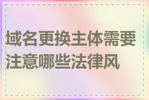 域名更换主体需要注意哪些法律风险