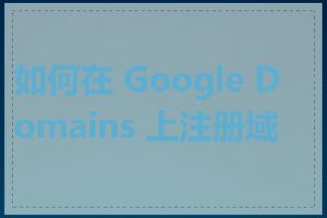 如何在 Google Domains 上注册域名