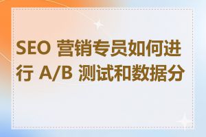 SEO 营销专员如何进行 A/B 测试和数据分析