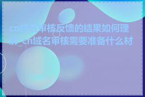 cn域名审核反馈的结果如何理解_cn域名审核需要准备什么材料