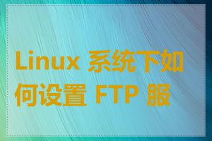 Linux 系统下如何设置 FTP 服务