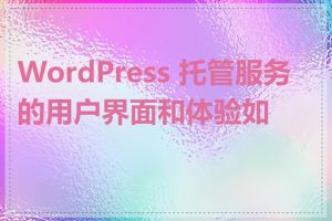 WordPress 托管服务的用户界面和体验如何