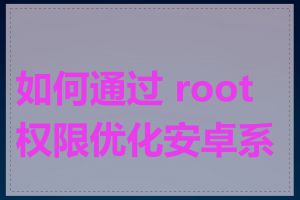 如何通过 root 权限优化安卓系统