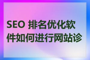 SEO 排名优化软件如何进行网站诊断