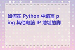 如何在 Python 中编写 ping 其他电脑 IP 地址的脚本