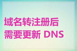 域名转注册后需要更新 DNS 吗