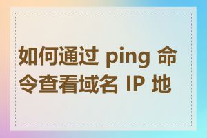 如何通过 ping 命令查看域名 IP 地址