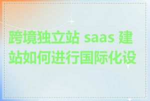 跨境独立站 saas 建站如何进行国际化设置