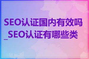 SEO认证国内有效吗_SEO认证有哪些类型