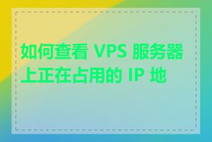 如何查看 VPS 服务器上正在占用的 IP 地址