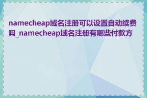 namecheap域名注册可以设置自动续费吗_namecheap域名注册有哪些付款方式