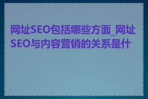 网址SEO包括哪些方面_网址SEO与内容营销的关系是什么