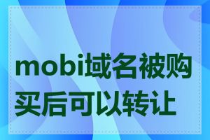 mobi域名被购买后可以转让吗