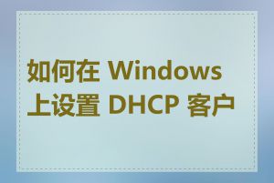 如何在 Windows 上设置 DHCP 客户端