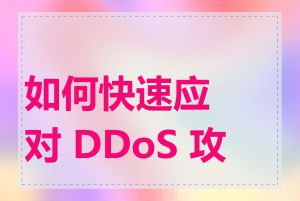 如何快速应对 DDoS 攻击