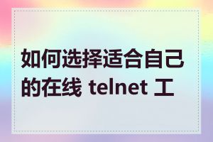 如何选择适合自己的在线 telnet 工具