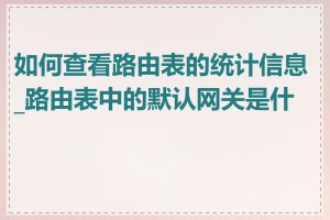 如何查看路由表的统计信息_路由表中的默认网关是什么