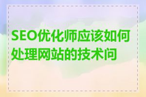 SEO优化师应该如何处理网站的技术问题