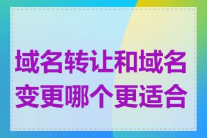 域名转让和域名变更哪个更适合我