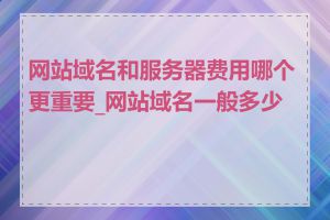 网站域名和服务器费用哪个更重要_网站域名一般多少钱