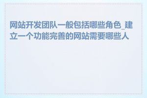 网站开发团队一般包括哪些角色_建立一个功能完善的网站需要哪些人才