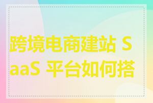 跨境电商建站 SaaS 平台如何搭建