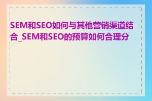 SEM和SEO如何与其他营销渠道结合_SEM和SEO的预算如何合理分配