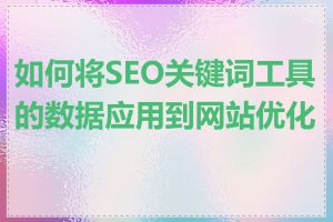 如何将SEO关键词工具的数据应用到网站优化中