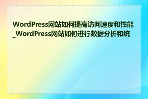 WordPress网站如何提高访问速度和性能_WordPress网站如何进行数据分析和统计