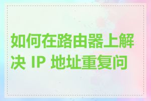 如何在路由器上解决 IP 地址重复问题