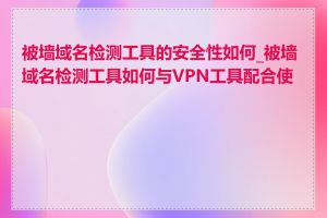 被墙域名检测工具的安全性如何_被墙域名检测工具如何与VPN工具配合使用