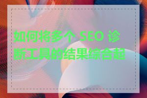 如何将多个 SEO 诊断工具的结果综合起来