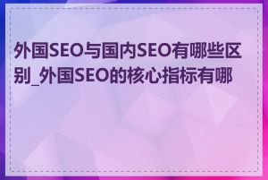 外国SEO与国内SEO有哪些区别_外国SEO的核心指标有哪些