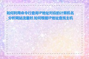 如何利用命令行查询IP地址对应的计算机名_分析网站流量时,如何根据IP地址查找主机名