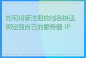 如何将新注册的域名快速绑定到自己的服务器 IP 上