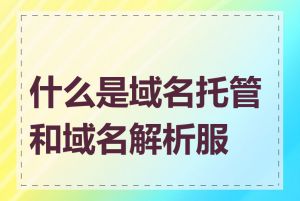 什么是域名托管和域名解析服务