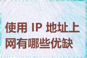 使用 IP 地址上网有哪些优缺点