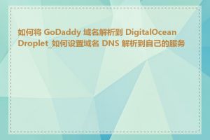 如何将 GoDaddy 域名解析到 DigitalOcean Droplet_如何设置域名 DNS 解析到自己的服务器